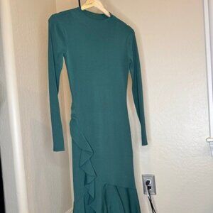Gianni Bini green Teal Long Sleeve Dress Size Small